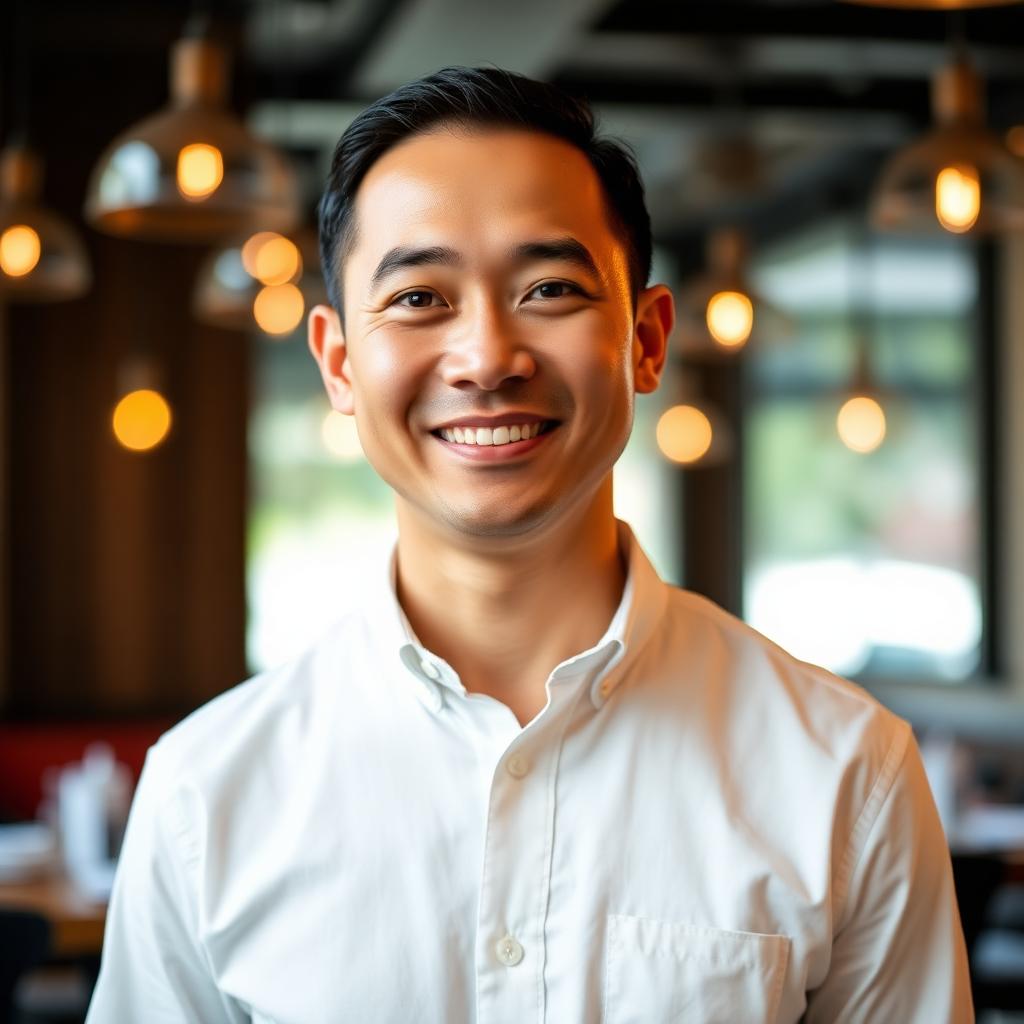 Portrait of David Chen, General Manager at Lantern Bistro